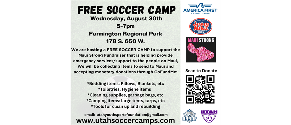 FREE Soccer Camp- Benefit for Maui Wildfires
